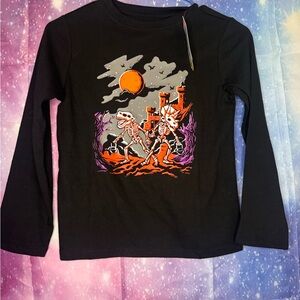 New boys Dino skeleton Halloween long sleeve shirt 🛍